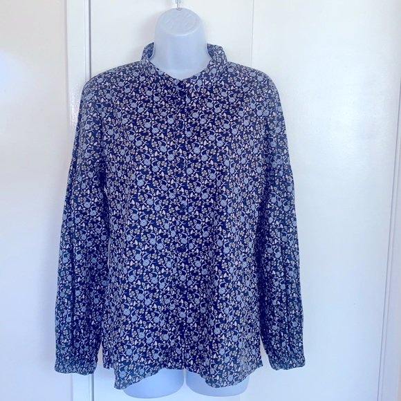 New Sanctuary ditsy modern floral Victorian style blouse size s/m - Picture 1 of 10